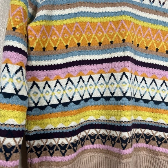 Minnie Rose Cotton Fairisle Crew Size Small - Picture 8 of 9